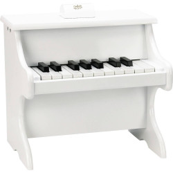 Piano Blanc en bois 18 touches