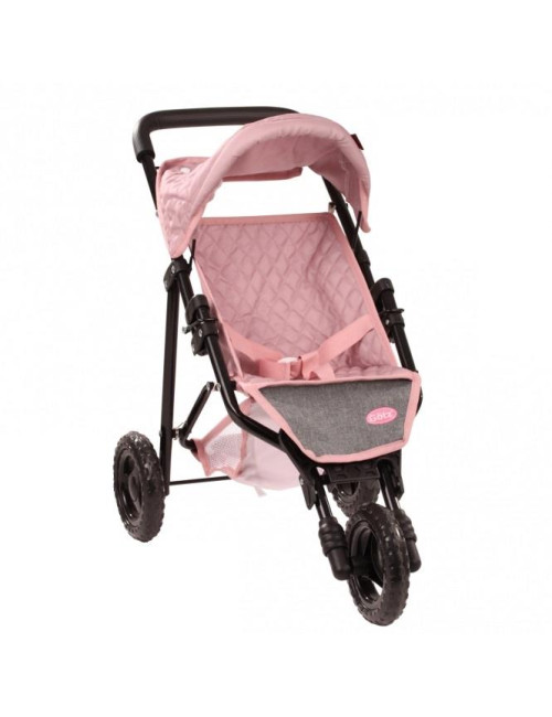 Poussette rose 3 roues PR