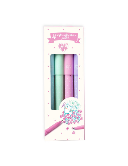 4 Stylos effaçables pastel